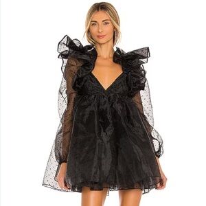 SELKIE | The Sugar Frill Dress in Caviar